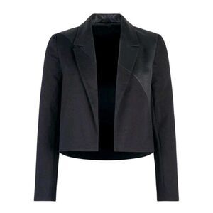 NWT RtA Single breasted leather and denim back blazer - Size 6